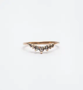 Salt and Pepper Diamond Beacon Ring - Elegant, Unique Design