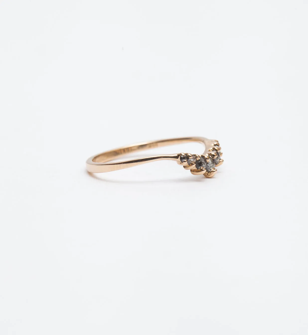 Salt & Pepper Diamond Beacen Ring