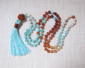 Sea and Sky Mala Necklace