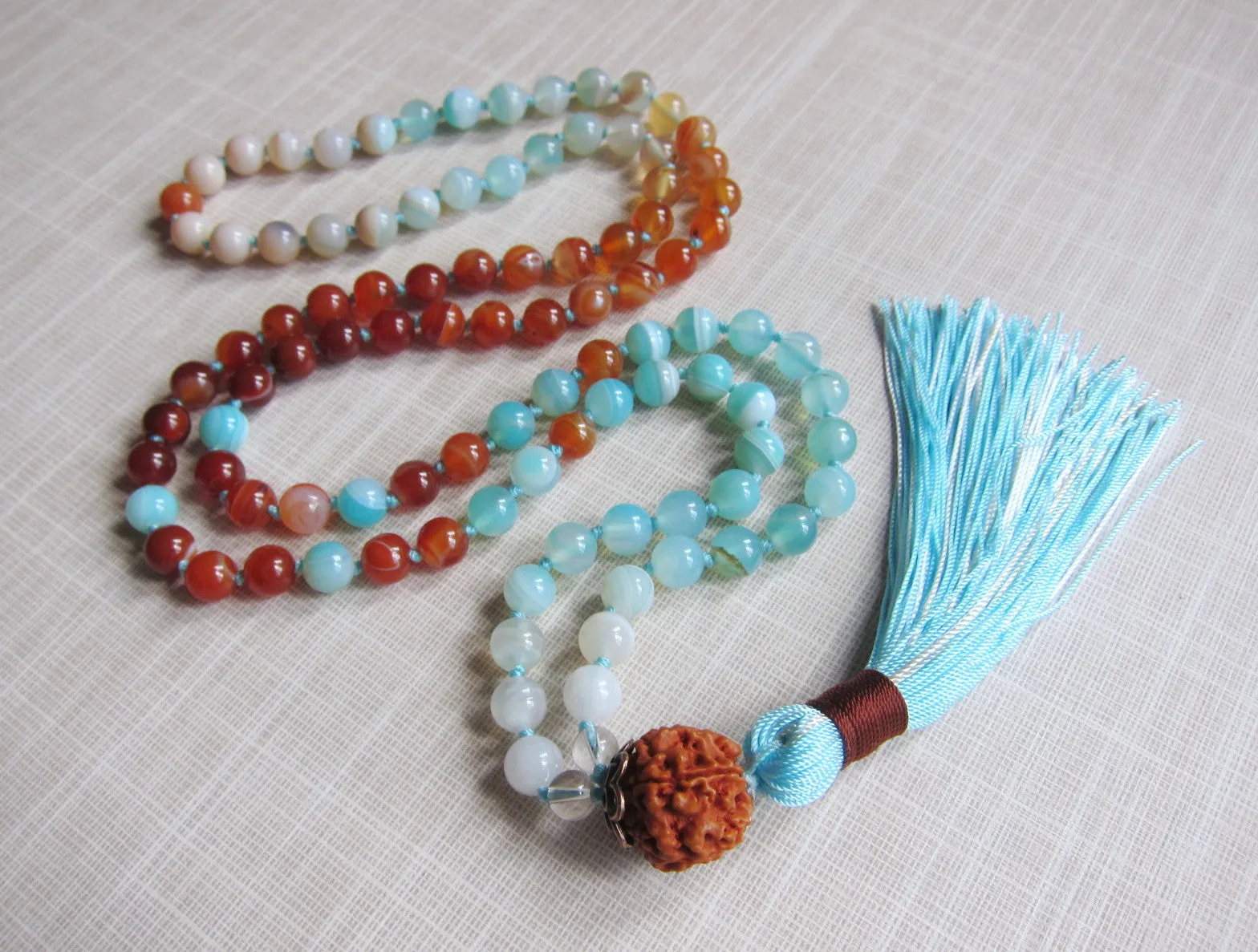 Sea and Sky Mala Necklace