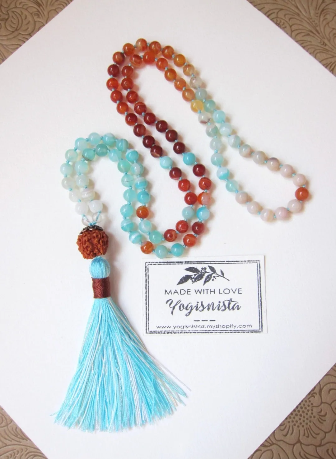 Sea and Sky Mala Necklace