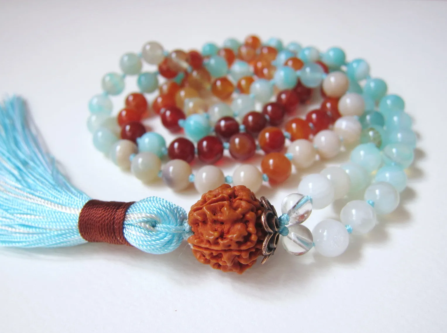 Sea and Sky Mala Necklace