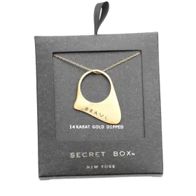 Secret Box 14K Gold Dipped Brave Pendant Necklace