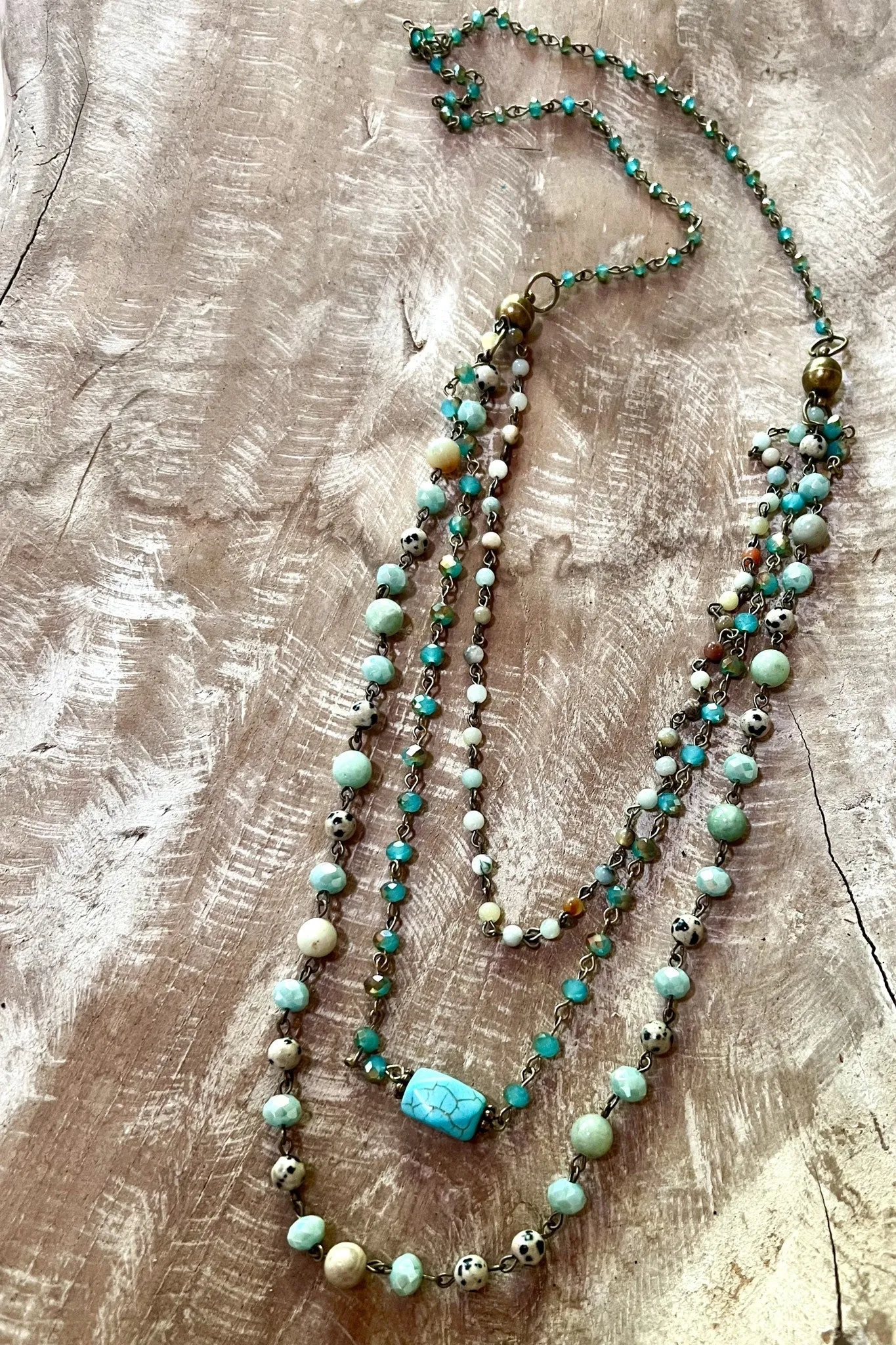 Selena Turquoise Stone Necklace/Bracelet Set