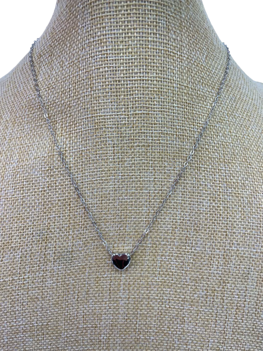 Silver Heart Pendant Necklace UK Size N/A