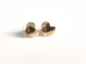 Small Heart Studs Earrings, Minimalist Everyday Simple Earrings, Post Earrings Gold, Earrings for Girls, Dainty Miniature Heart Earrings