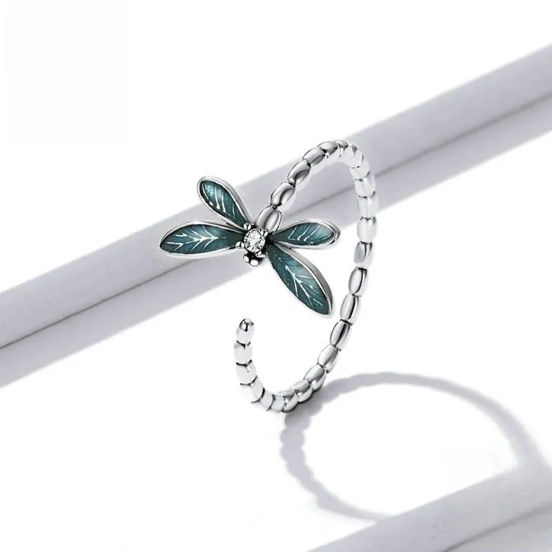 Spring Dragonfly Opening Plain Ring