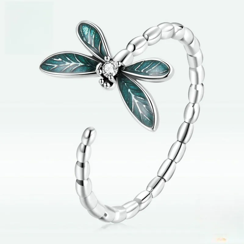 Spring Dragonfly Opening Plain Ring