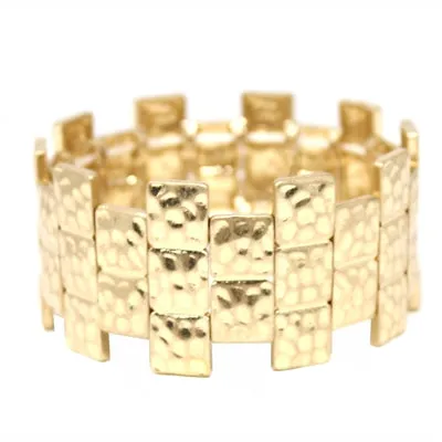 Squared Away Bracelet - Worn Gold