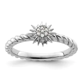 Stackable Expressions Diamond Star Ring in Sterling Silver