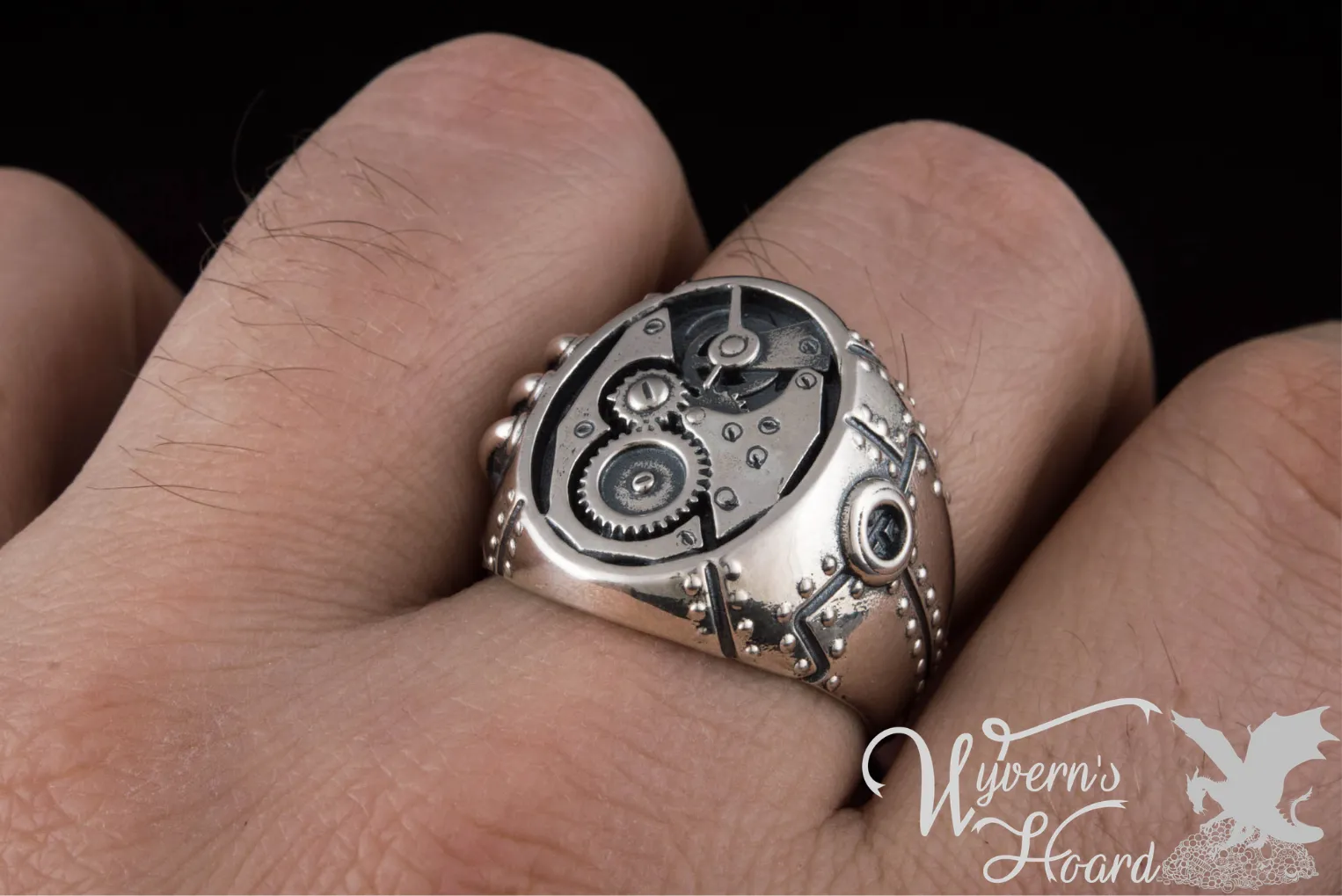 Steampunk Sterling Silver Ring