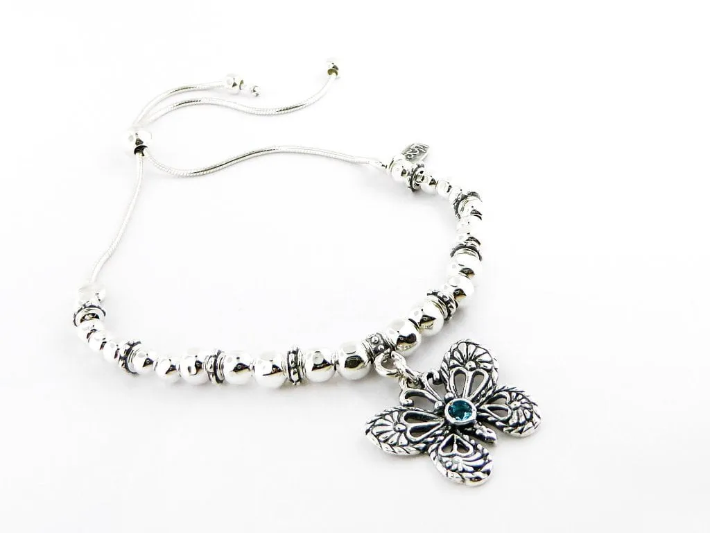 Sterling Silver Bracelet for woman with a butterfly