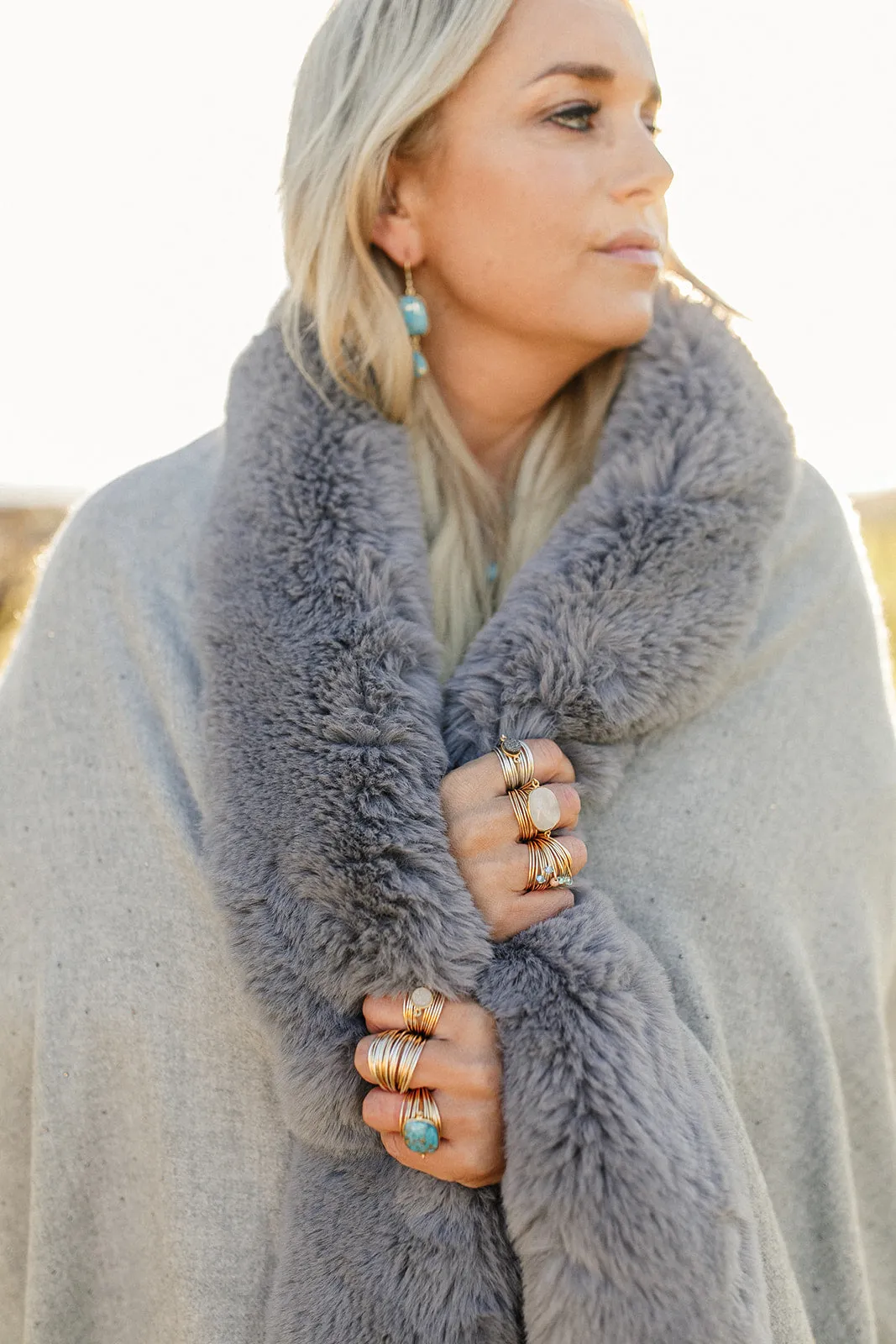 Torrey Ring with White Druzy