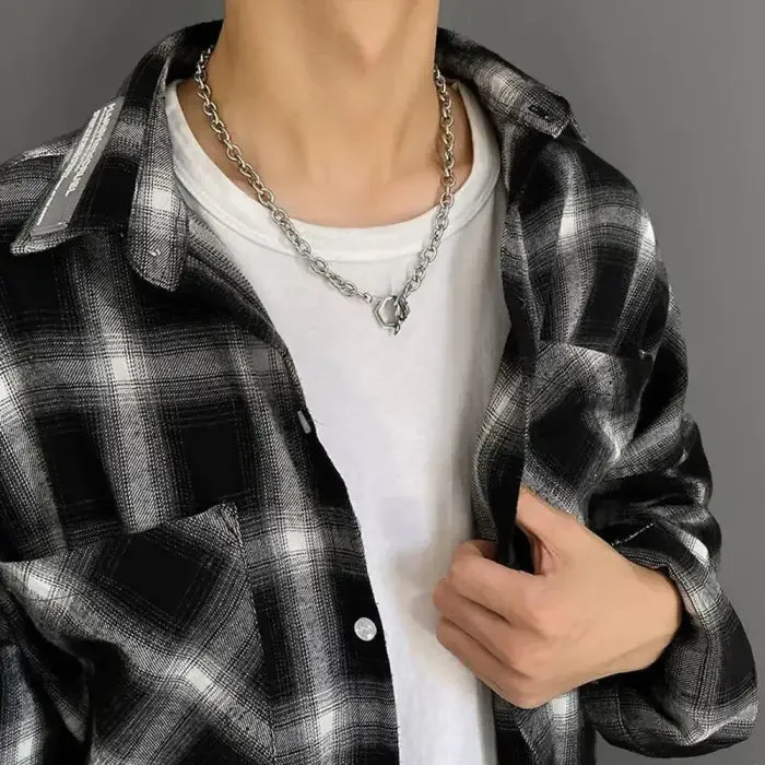 Ultimate Hip Hop Lightning Hexagon Necklace