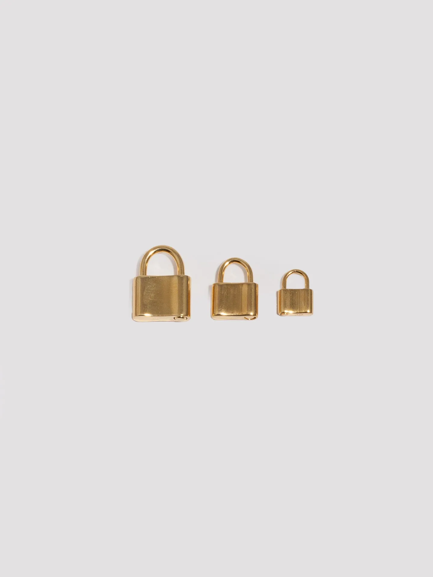 Vermeil Mini Clip-On Padlock Pendant