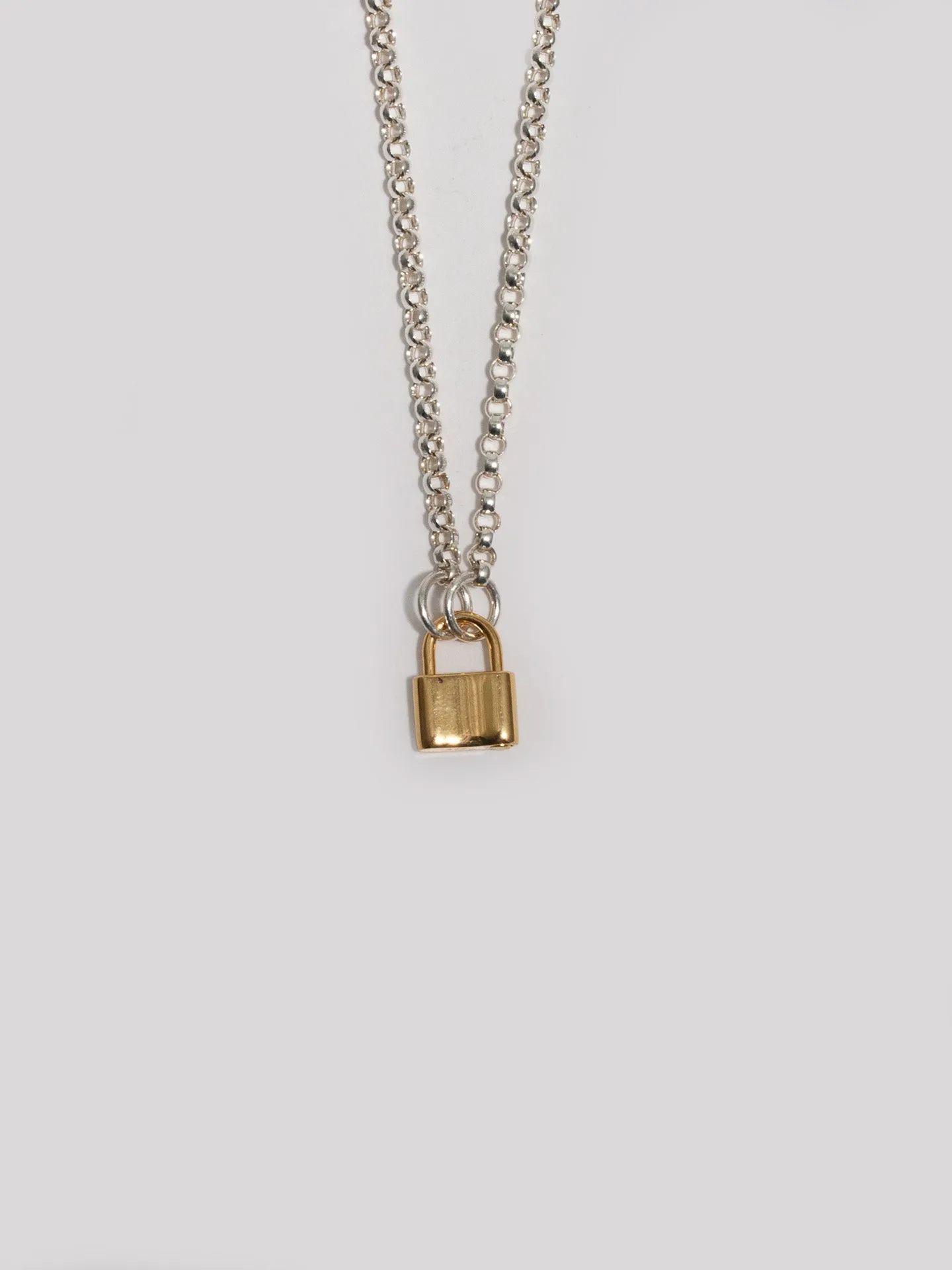 Vermeil Mini Clip-On Padlock Pendant