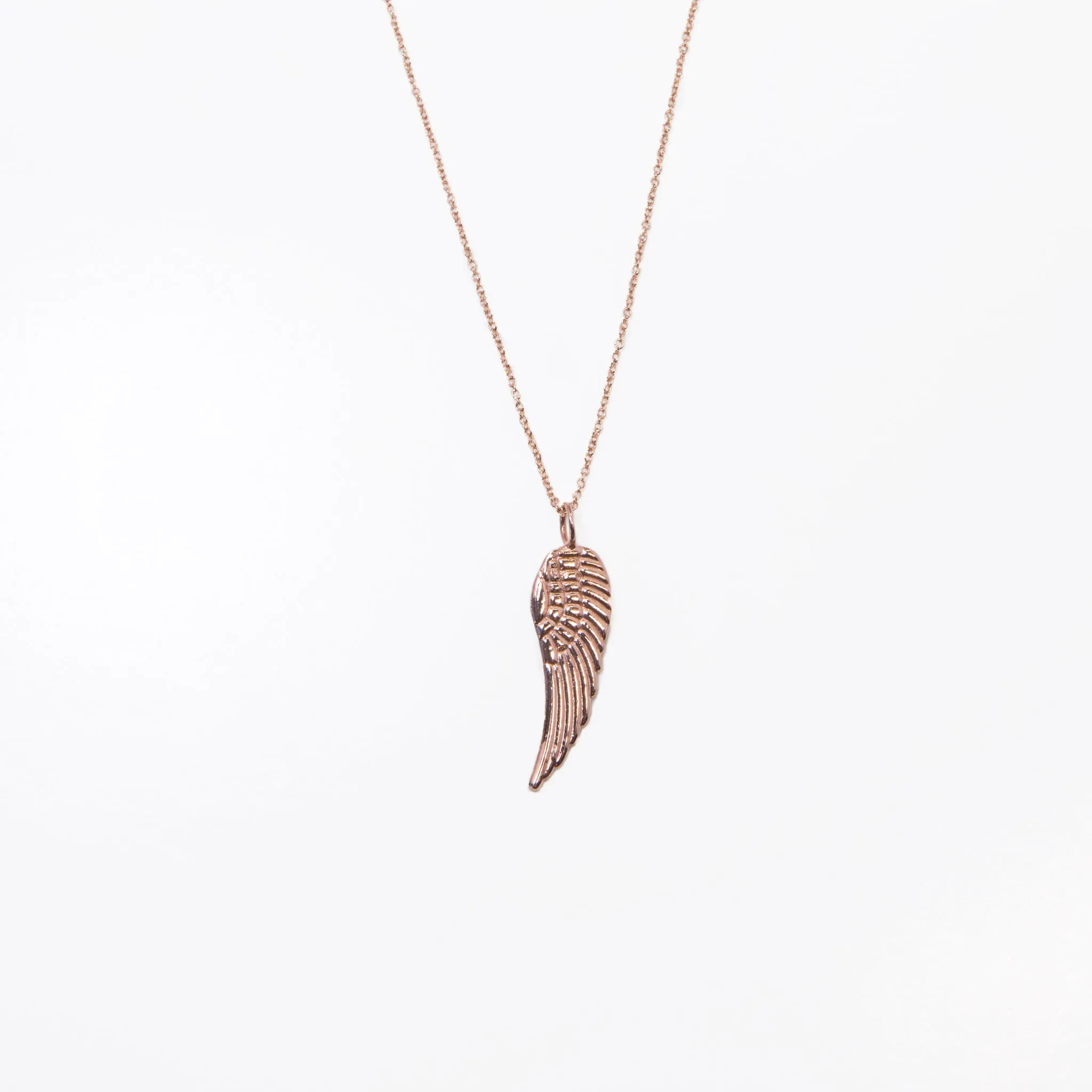 WD449, 14kt gold Large Angel Wing pendant. Chain sold separately.