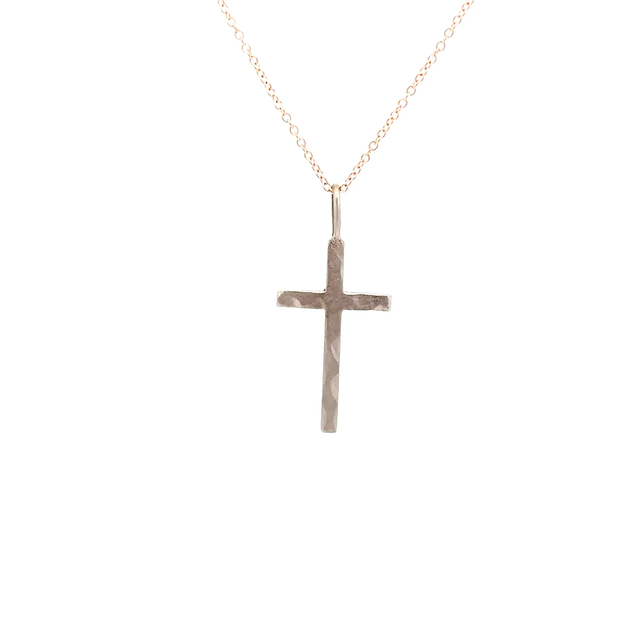 WD561 - 14kt Hammered Gold Cross Pendant (Chain sold Separately)