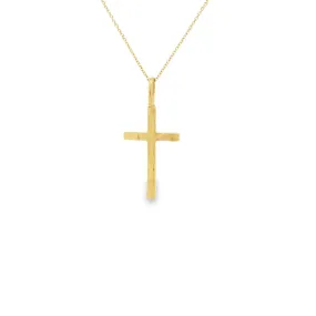 WD561 - 14kt Hammered Gold Cross Pendant (Chain sold Separately)