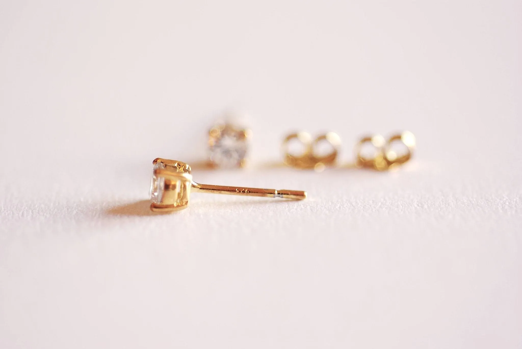 Wholesale 925 Sterling Silver CZ Earrings, Gold, Rose Gold, cz earrings, cz studs, cz silver stud earrings, solitaire studs, solitaire earrings, Studs