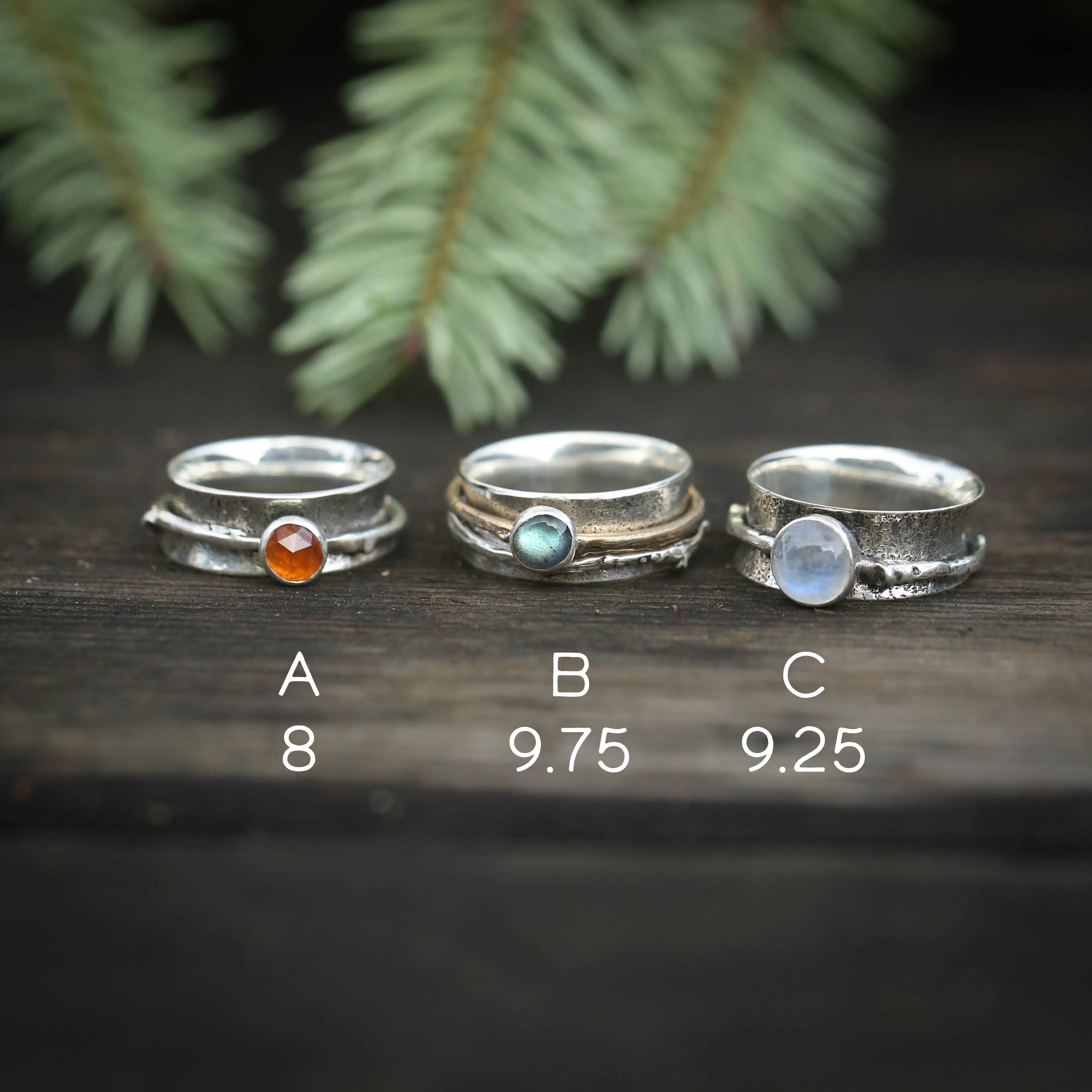 Woodland Twig Spinner Rings