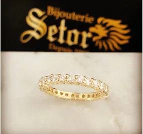 Yellow gold eternity ring